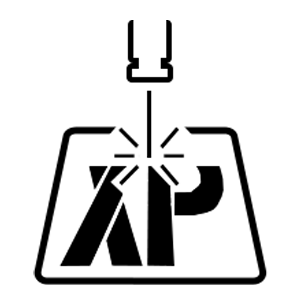 un logo XP en train de se faire imprimer
